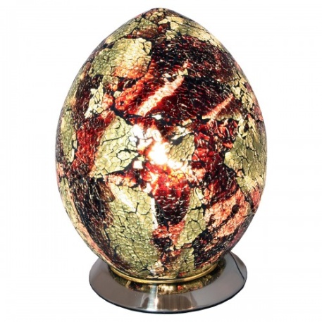 Amber-Medium-Mosaic-Glass-Egg-Lamp