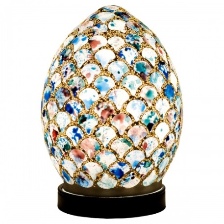 Blue-Small-Mosaic-Glass-Egg-Lamp