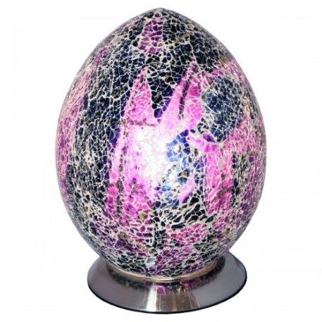 Purple-medium-mosaic-glass-egg-lamp