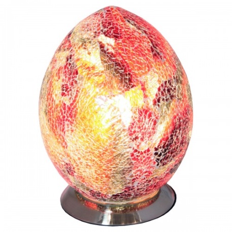 Red-medium-mosaic-glass-egg-lamp