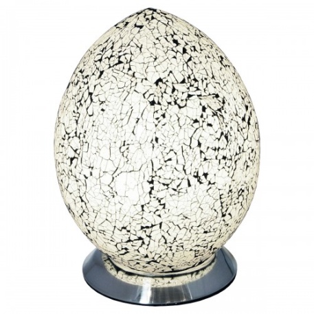 White-medium-mosaic-glass-egg-lamp