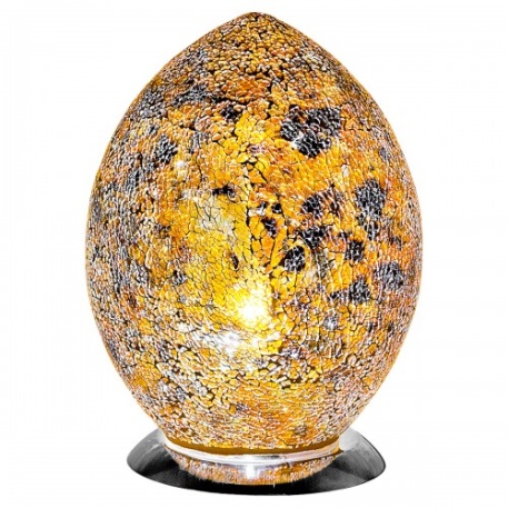 Yellow-medium-mosaic-glass-egg-lamp